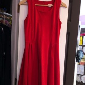 Red fit and flare dress